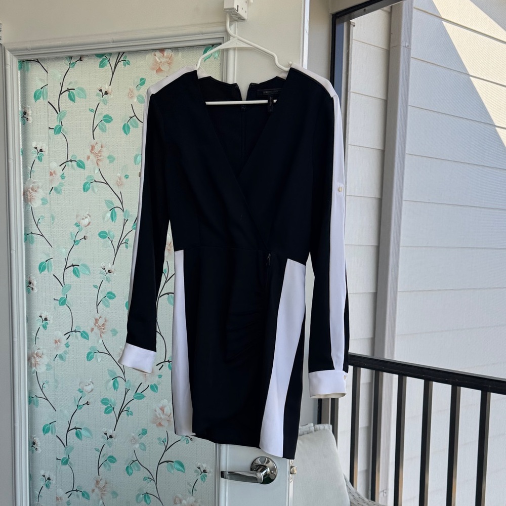 Vintage BCBGMaxAzria Black and White Mini Dress